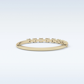 Beautiful Half Eternity Wedding Band with 0.17 CT Round Cut Moissanite