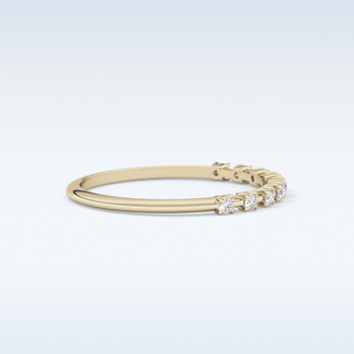 Beautiful Half Eternity Wedding Band with 0.17 CT Round Cut Moissanite