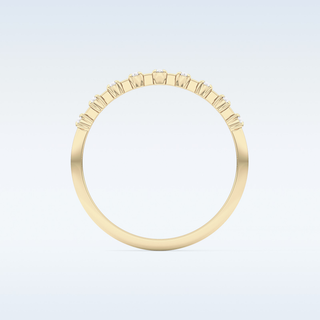 Beautiful Half Eternity Wedding Band with 0.17 CT Round Cut Moissanite