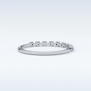 Beautiful Half Eternity Wedding Band with 0.17 CT Round Cut Moissanite