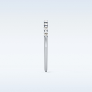 Beautiful Half Eternity Wedding Band with 0.17 CT Round Cut Moissanite