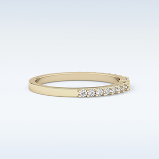 Beautiful Half Eternity Wedding Band with 0.36 CT Round & Baguette Cut Moissanite