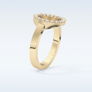 Beautiful Halo Wedding Band with 0.37 CT Round Cut Moissanite
