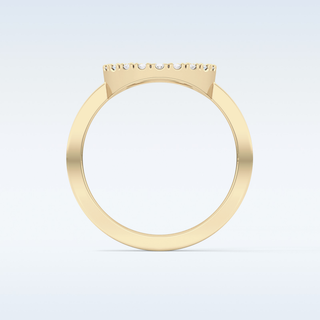 Beautiful Halo Wedding Band with 0.37 CT Round Cut Moissanite