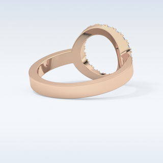 Beautiful Halo Wedding Band with 0.37 CT Round Cut Moissanite