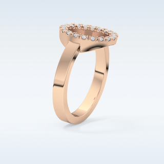 Beautiful Halo Wedding Band with 0.37 CT Round Cut Moissanite