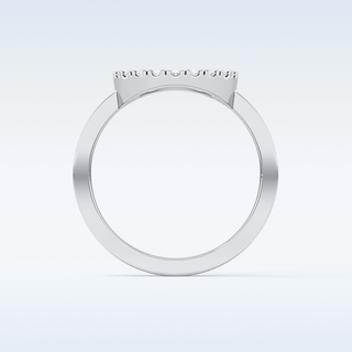 Beautiful Halo Wedding Band with 0.37 CT Round Cut Moissanite