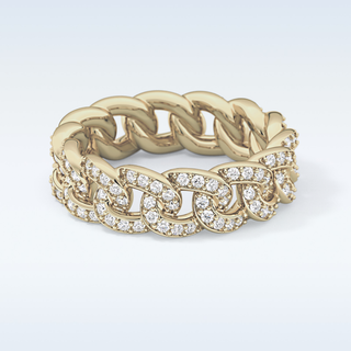 Beautiful Full Eternity Wedding Band with 1.15 CT Round Cut Moissanite