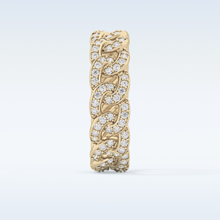 Beautiful Full Eternity Wedding Band with 1.15 CT Round Cut Moissanite