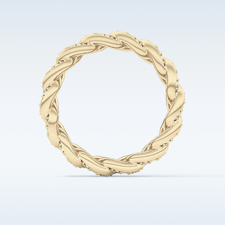 Beautiful Full Eternity Wedding Band with 1.15 CT Round Cut Moissanite