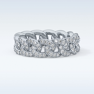 Beautiful Full Eternity Wedding Band with 1.15 CT Round Cut Moissanite