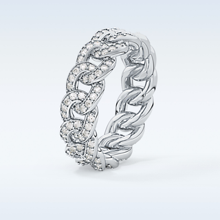 Beautiful Full Eternity Wedding Band with 1.15 CT Round Cut Moissanite