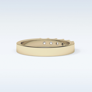 Beautiful 5 Stones Wedding Band with 0.37 CT Round Cut Moissanite