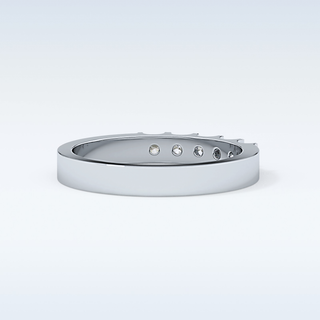 Beautiful 5 Stones Wedding Band with 0.37 CT Round Cut Moissanite