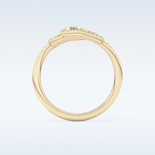 Beautiful Snake Wedding Band with 0.491 CT Round Cut Moissanite