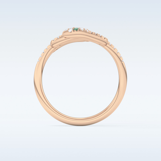 Beautiful Snake Wedding Band with 0.491 CT Round Cut Moissanite