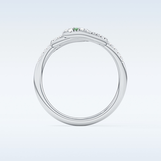 Beautiful Snake Wedding Band with 0.491 CT Round Cut Moissanite
