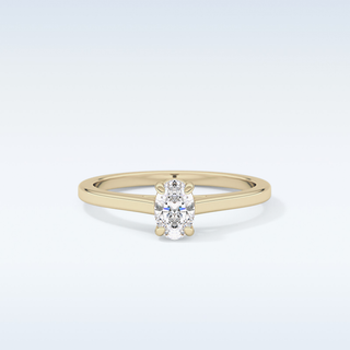 Stunning 0.36 CT Solitaire Engagement Ring Featuring Oval Moissanite