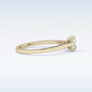 Stunning 0.36 CT Solitaire Engagement Ring Featuring Oval Moissanite