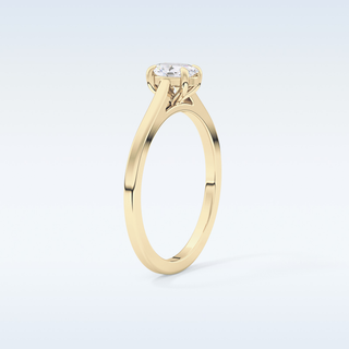 Stunning 0.36 CT Solitaire Engagement Ring Featuring Oval Moissanite