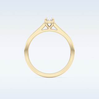 Stunning 0.36 CT Solitaire Engagement Ring Featuring Oval Moissanite