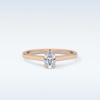 Stunning 0.36 CT Solitaire Engagement Ring Featuring Oval Moissanite