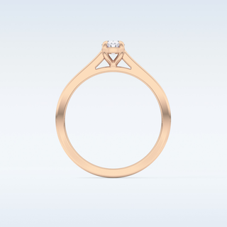 Stunning 0.36 CT Solitaire Engagement Ring Featuring Oval Moissanite