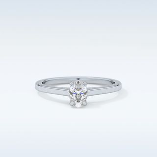 Stunning 0.36 CT Solitaire Engagement Ring Featuring Oval Moissanite