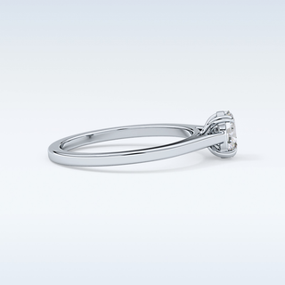 Stunning 0.36 CT Solitaire Engagement Ring Featuring Oval Moissanite