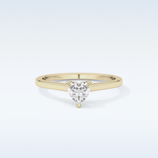 Beautiful 0.44 CT Solitaire Engagement Ring Featuring Heart Moissanite