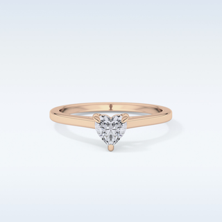 Beautiful 0.44 CT Solitaire Engagement Ring Featuring Heart Moissanite