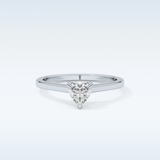 Beautiful 0.44 CT Solitaire Engagement Ring Featuring Heart Moissanite