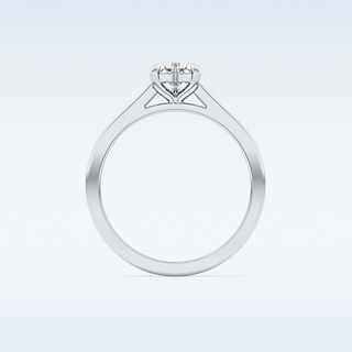 Beautiful 0.44 CT Solitaire Engagement Ring Featuring Heart Moissanite