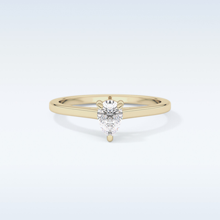 Stunning 0.35 CT Solitaire Engagement Ring Featuring Pear Moissanite