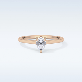 Stunning 0.35 CT Solitaire Engagement Ring Featuring Pear Moissanite