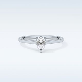 Stunning 0.35 CT Solitaire Engagement Ring Featuring Pear Moissanite