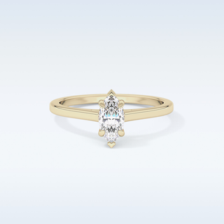 Stunning 0.42 CT Solitaire Engagement Ring Featuring Marquise Moissanite
