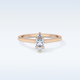 Stunning 0.42 CT Solitaire Engagement Ring Featuring Marquise Moissanite