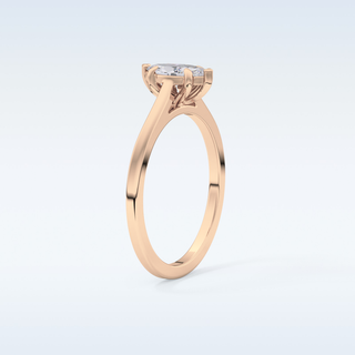 Stunning 0.42 CT Solitaire Engagement Ring Featuring Marquise Moissanite