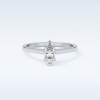 Stunning 0.42 CT Solitaire Engagement Ring Featuring Marquise Moissanite