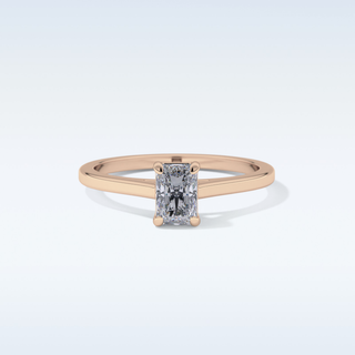 Stunning 0.66 CT Solitaire Engagement Ring Featuring Radiant Moissanite