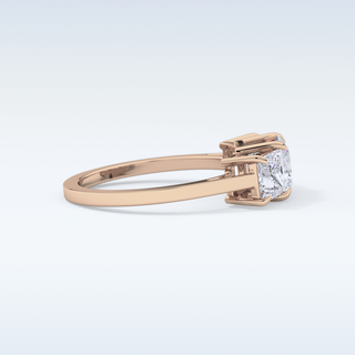 Elegant 1.04 CT Three Stones Engagement Ring Featuring Princess Moissanite