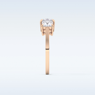 Elegant 1.04 CT Three Stones Engagement Ring Featuring Princess Moissanite