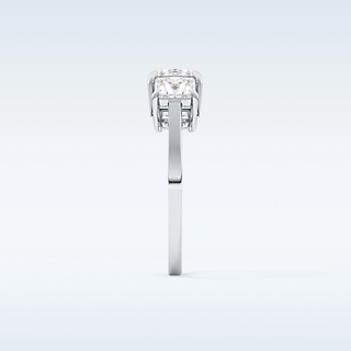 Elegant 1.04 CT Three Stones Engagement Ring Featuring Princess Moissanite
