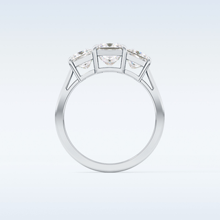Elegant 1.04 CT Three Stones Engagement Ring Featuring Princess Moissanite