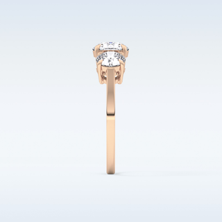 Elegant 1.03 CT Three Stones Engagement Ring Featuring Round Moissanite