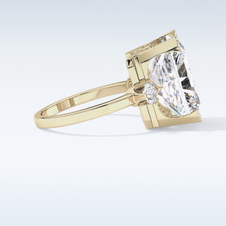 Elegant 10.45 CT Three Stones Engagement Ring Featuring Radiant Moissanite