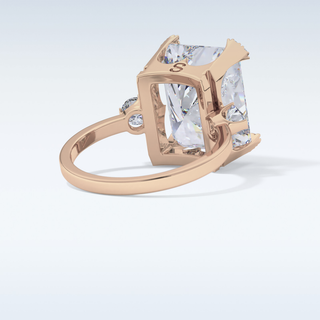 Elegant 10.45 CT Three Stones Engagement Ring Featuring Radiant Moissanite