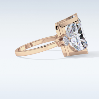 Elegant 10.45 CT Three Stones Engagement Ring Featuring Radiant Moissanite