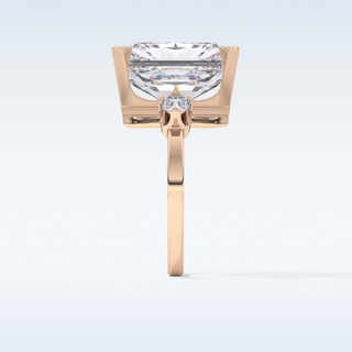 Elegant 10.45 CT Three Stones Engagement Ring Featuring Radiant Moissanite
